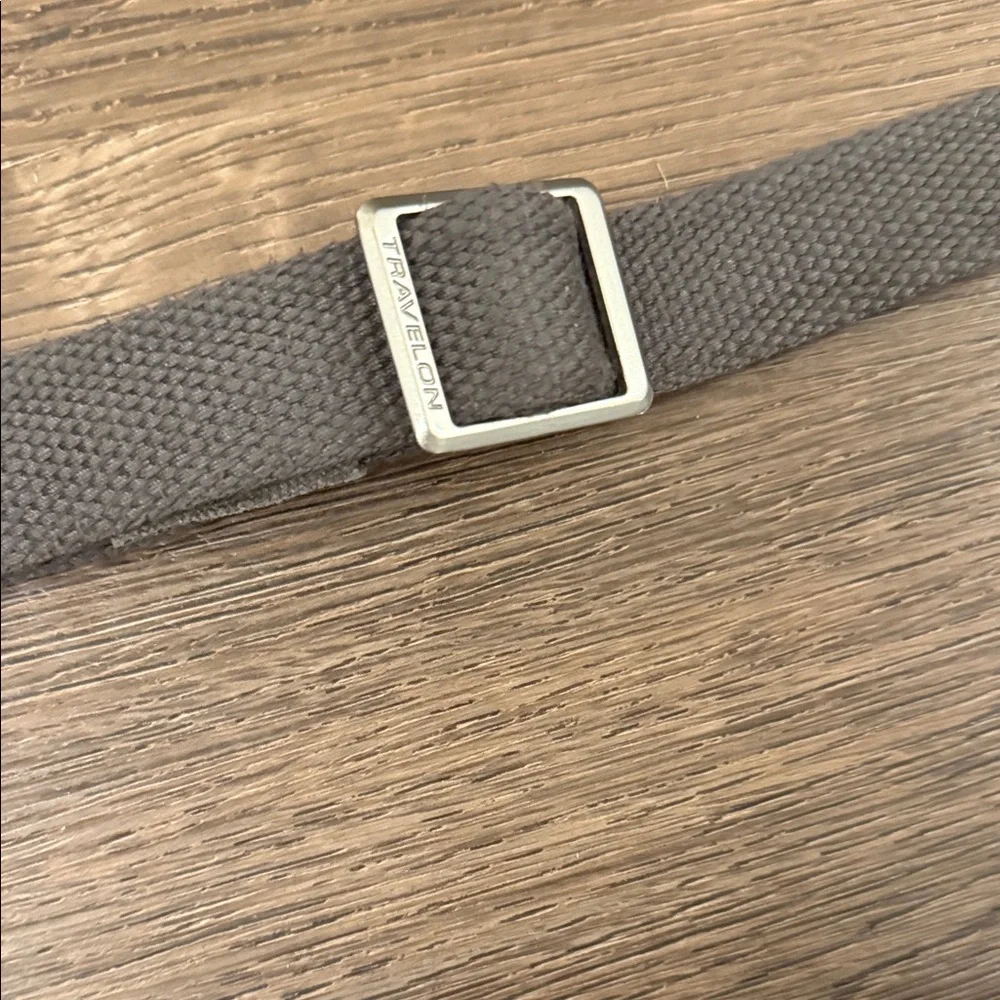 Travelon Anti theft Gray and Tan Messenger Bag